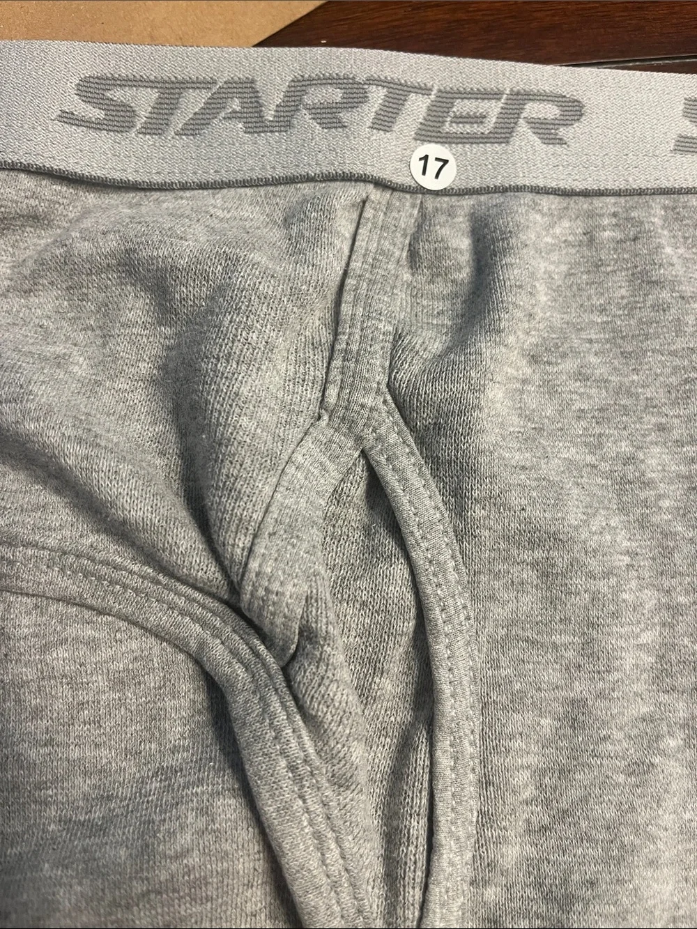 .17.  Vintage 09’s xl STARTER Gray Men's Cotton Briefs with Logo Waistband